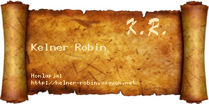 Kelner Robin névjegykártya